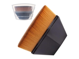 Broche de Maquiagem com Cabeça Plana, Ideal para Aplicar Blush Líquido e Base de Maquiagem, Criando uma Maquiagem Impecável - Preto