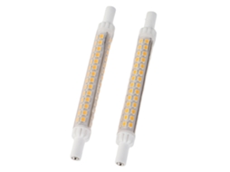 2026 2 Peças Lâmpada Led R7s 98led Bica Dupla 118mm Regulável Luz de Inundação Quente 100‑130v