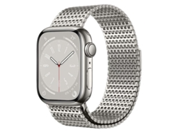 Bracelete para Apple Watch 46/49/45/44mm Malha Milanesa Magnética com Pino de Segurança Titânio Estelar XIAOMOYU
