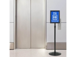 Vidaxl Suporte De Pôster Pedestal Prateado A4 Pvc E Aço