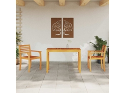 Vidaxl Conjunto de Jantar para Jardim 3 Pcs Castanho