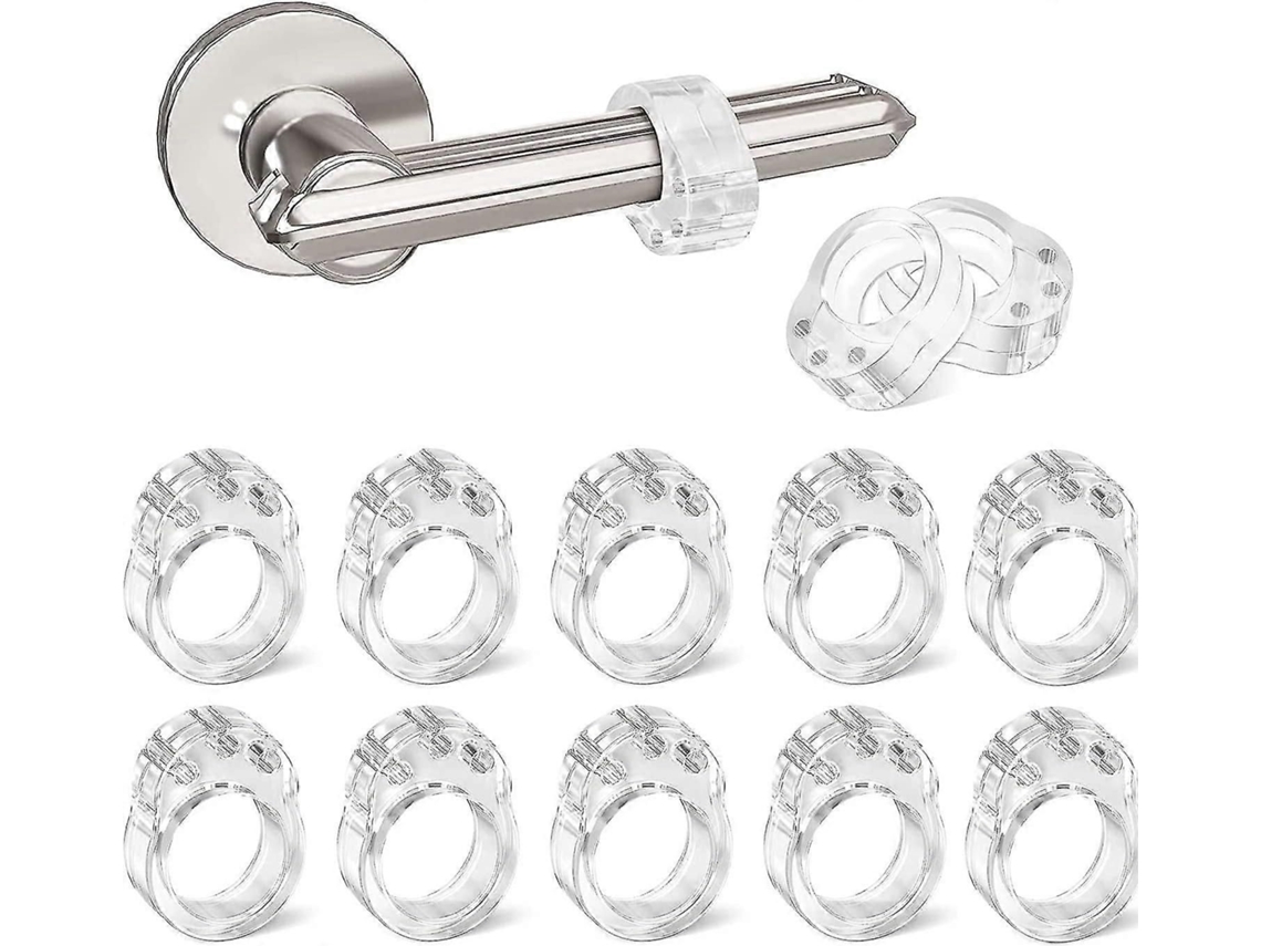 12 Protetores De Silicone Para Maçanetas, Flexíveis E Resistentes, Transparentes