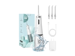 Flosser de água, limpador dental portátil sem fio com tanque de água de 300 ml,  Branco OEMG
