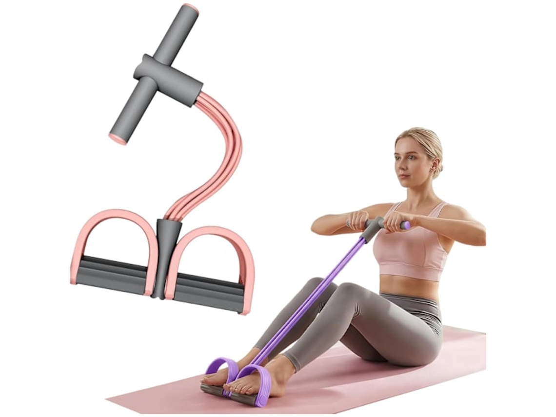 Faixa de Resistência AQUAFORGE com pedal borracha multiuso para Ioga e Alongamento