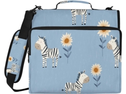 Mochila Escolar Zebras com Zíper, 3 Compartimentos, Alça, Diversas Opções de Bolsas, Bolsa Portátil para Armazenamento Doméstico