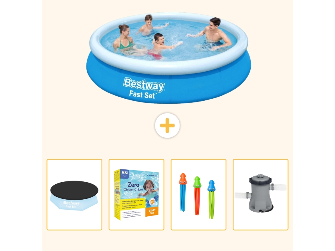 Bestway Piscina Bestway Fast Set Redonda - 244x61 Cm - 5-peças S57