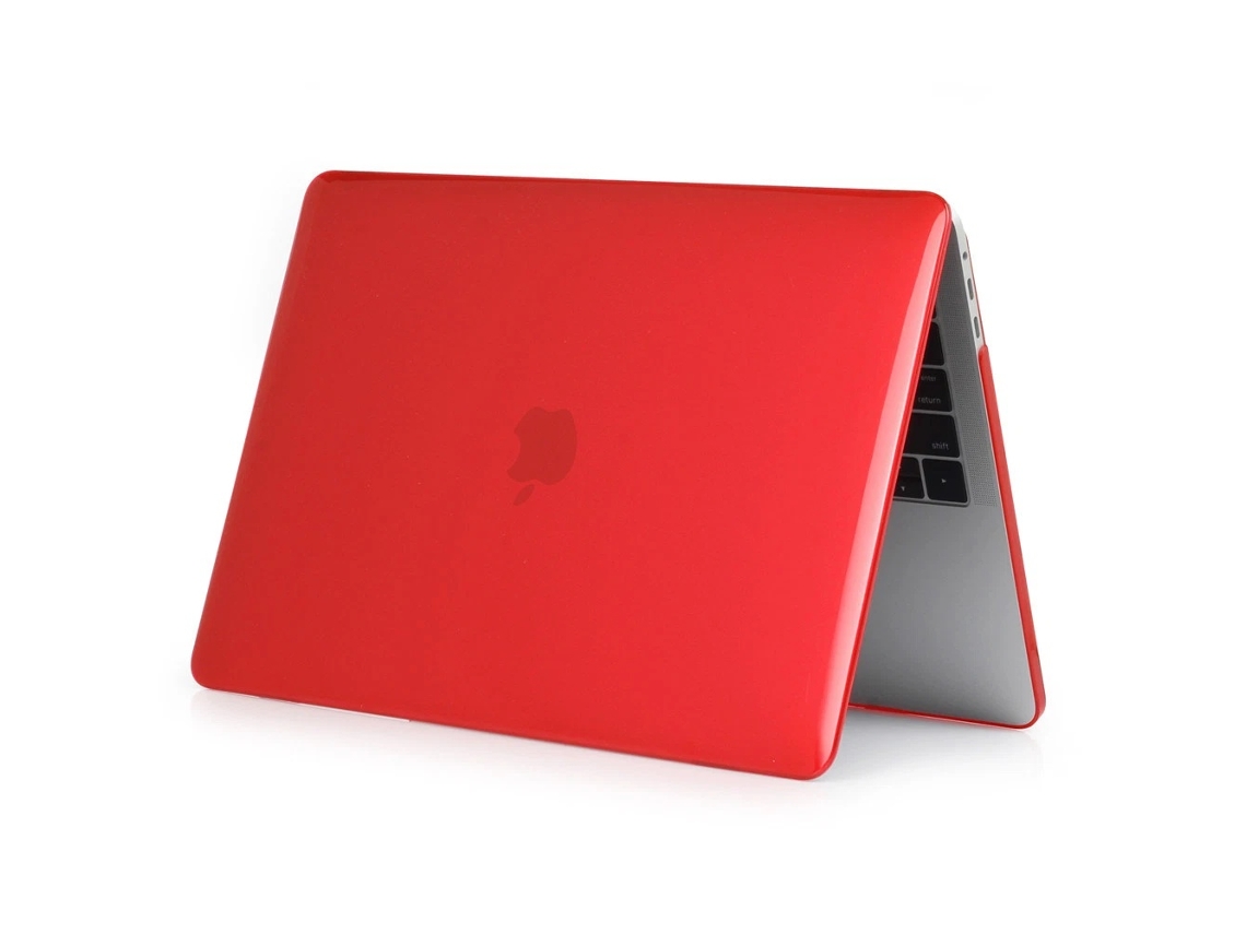 Capa Para Macbook Air 14 Polegadas (a2779/a2918/a3185/a3112) Com Encaixe Rígido, Transparente, Vermelho Elysve