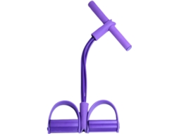 Faixa Elástica De Resistência Para Exercícios Com 4 Tubos E Pedal | Alças Acopladas, Equipamento Abdominais