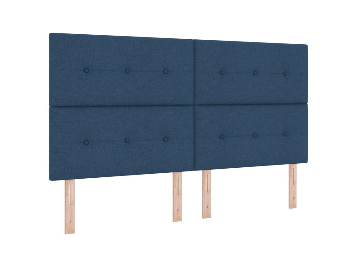 Cama Com Colchão  Azul, Vidaxl, Tecido (180x200 Cm)