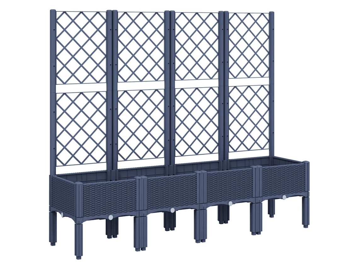 Garden Planter, Garden Planters Vidaxl Cinzeto Polipropileno (160 X 40 X 142 Cm)