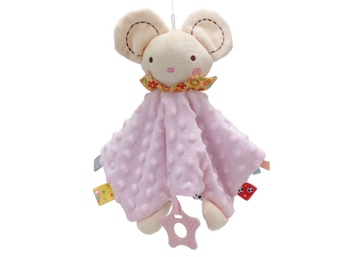 Mali cobertor de Segurança para Bebê Macio Pelúcia Boneca Animal Adorável Cor Vibrante Rosa
