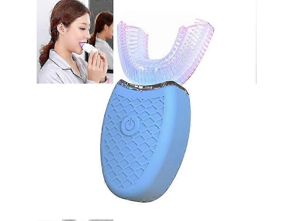 Escova De Dentes Elétrica De Clareamento Bucal Em Forma De U Preguiçosa