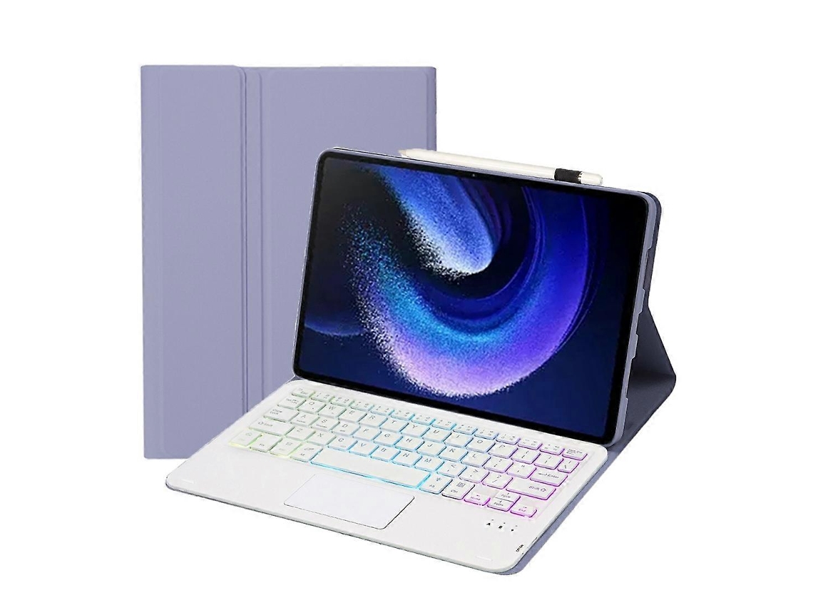 Capa De Couro Ultrafina Com Textura De Pele De Cordeiro, Retroiluminação, Teclado Bluetooth E Touchpad Para Xiaomi Pad 6 / Pad 6 Pro A0n7-as.