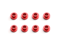 Mali kit de 8 Arruelas M3 de Servo Espaçador em Liga de Alumínio para Carro Barco Controle Remoto Diâmetro Externo 6.4mm Vermelho