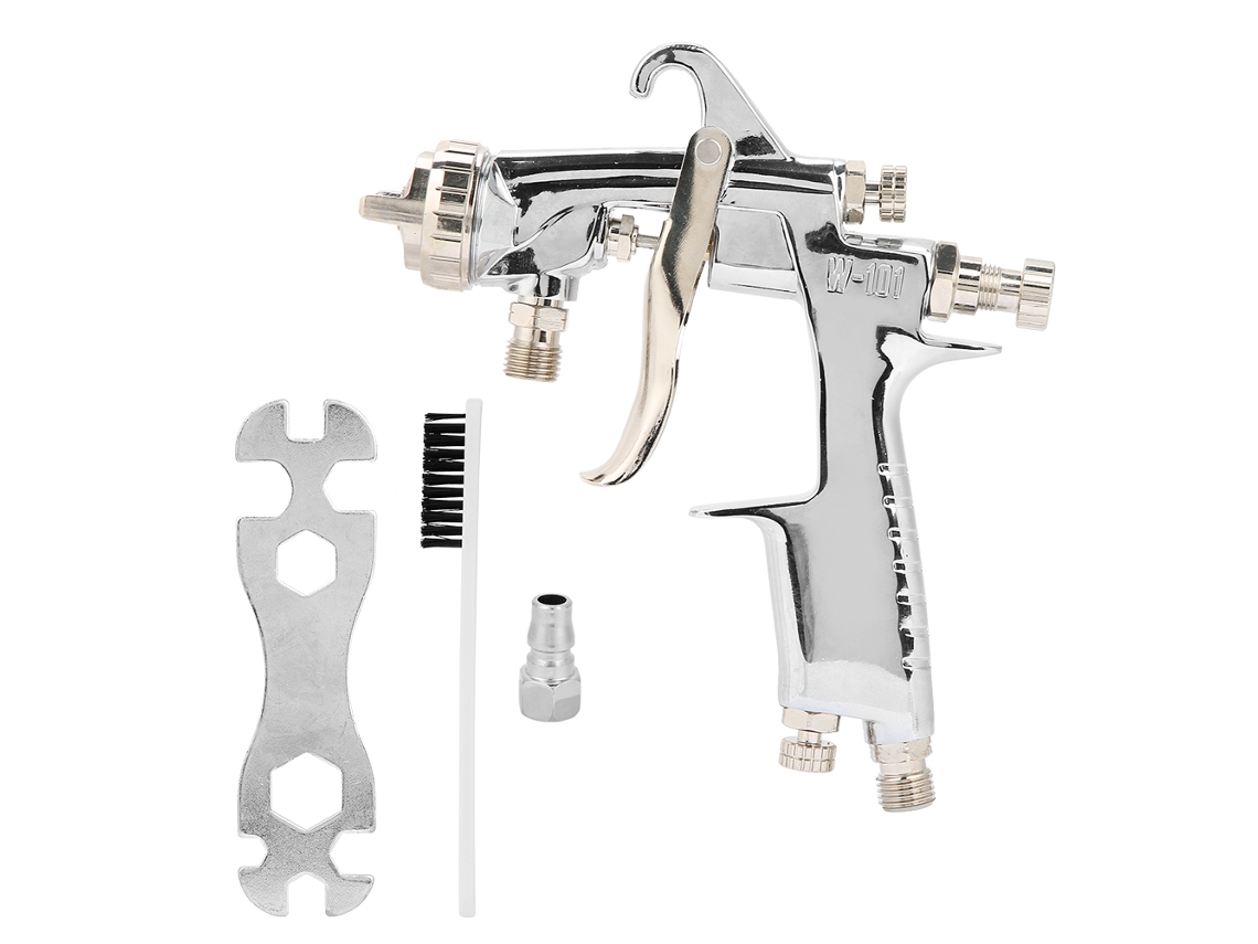 Pistolet De Pintura Aérea Neumático Modo Aspiração Bico 1.5mm Ferramenta Prática