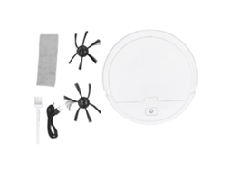 3 Em 1 Mini Aspirador De Pó Carregamento Usb Aspiração E Esfregão Doméstico Varredor Inteligente Branco