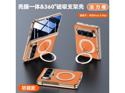 Capa Para Celular (laranja Anti-espionagem Huawei Puraxmax) Com Suporte Giratório E Dobradiça Magnética