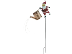 Luzes Solares De Jardim À Prova D'água Com Design De Regador Do Papai Noel
