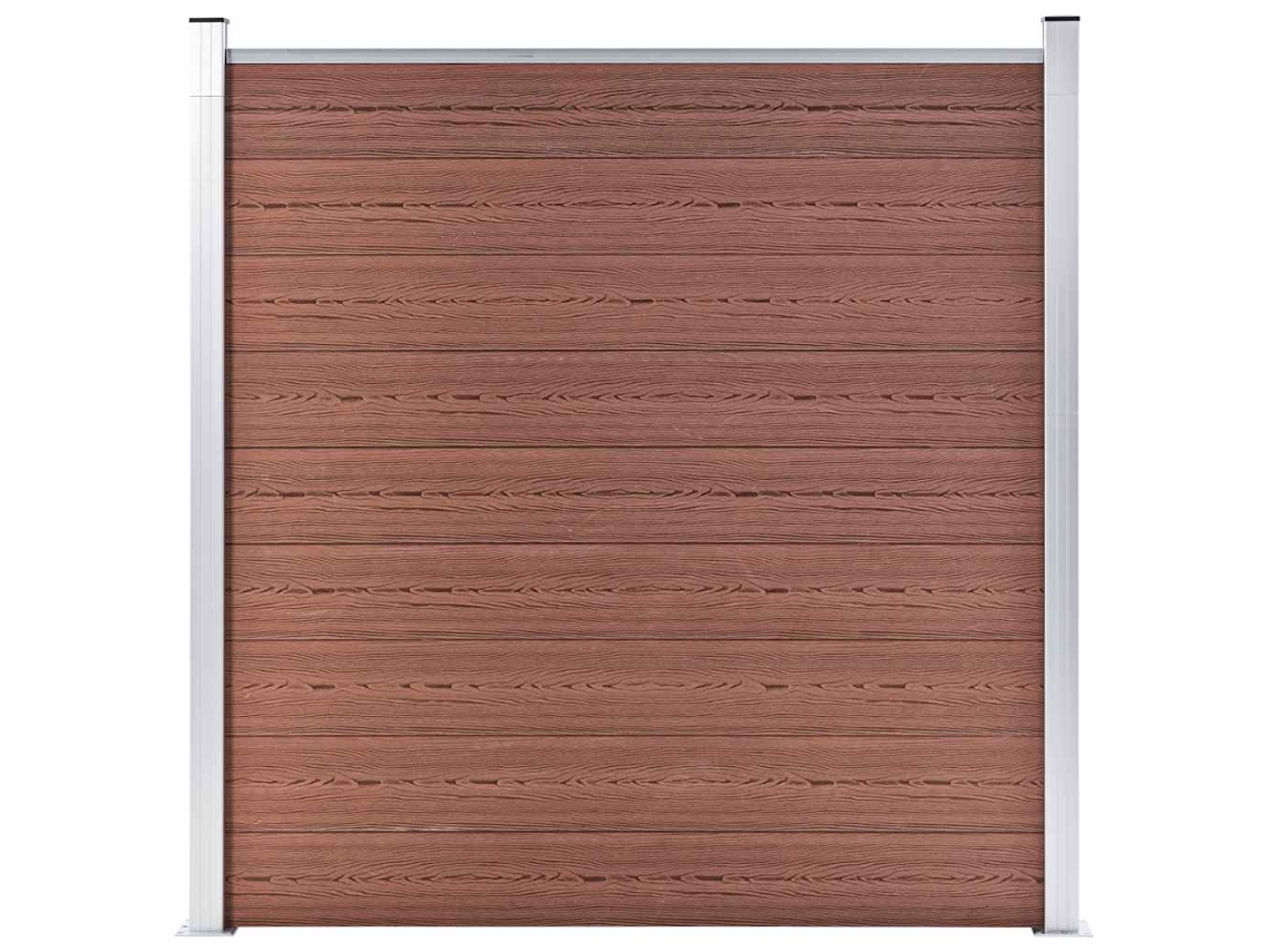 Vidaxl Painel De Vedação Para Jardim 180x186 Cm Wpc Castanho