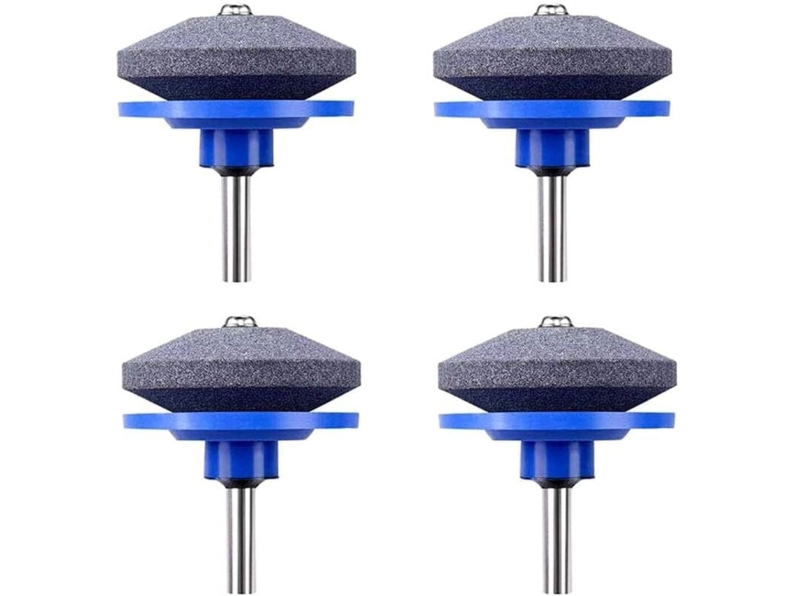 Afiador De Lâmina De Cortador De Grama Universal, 4pcs Roda De Esmeril Pedra Para Jardim, Ajuste A Broca Elétrica