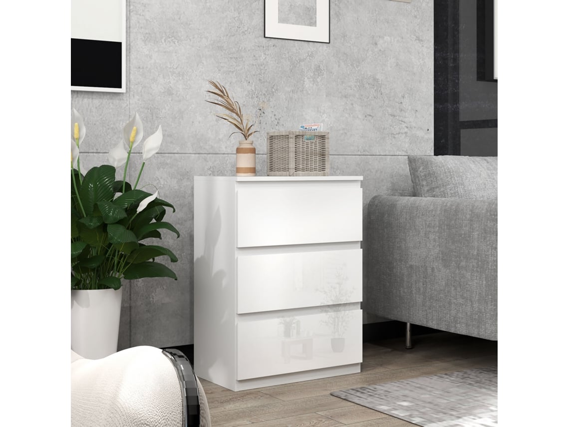 Cômoda Com 3 Gavetas, Cômoda Moderna Para Quarto Com Design, Design Moderno E Versátil