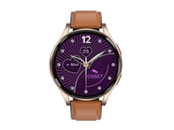 Smartwatch Com Chamada Bluetooth Reprodução De Música Alertas De Notificação E Monitoramento De Ecg Marrom Yunzii