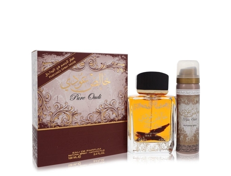 Eau De Parfum Lattafa Pure Oudi by Lattafa Spray Plus 1.7 oz Deodorant 3.4 oz (100 ml)