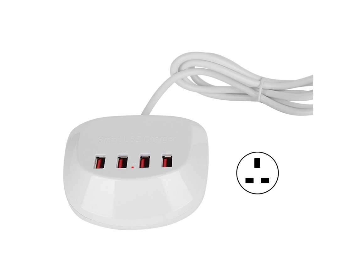 Carregador De Viagem (carregamento Usb De 4 Portas, Reconhecimento Inteligente De Portas)