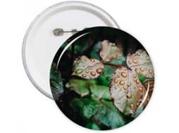 Diythinker The Dewdrop Gift Plant Leaf Nature Round Image Pins Button Badge Clothing Decoration Multicolor M
