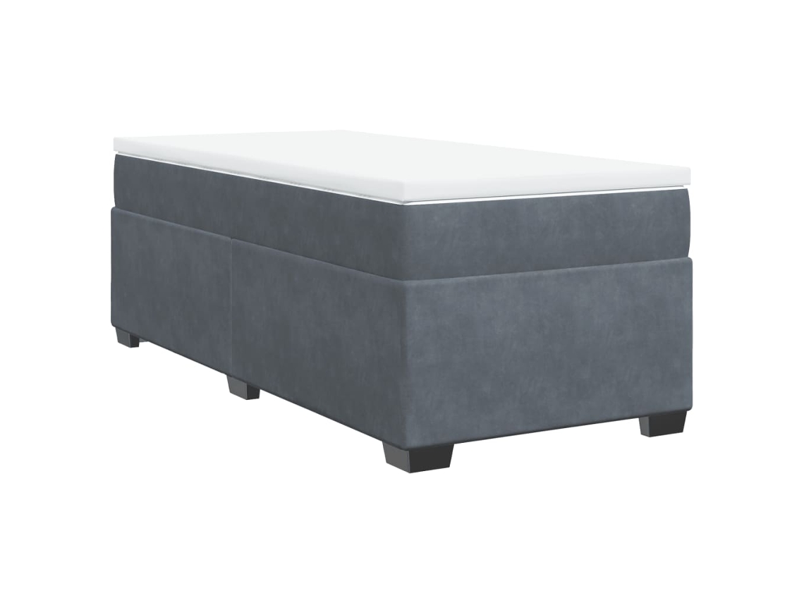 Box Spring Bed, Box Spring Beds Vidaxl Cinzeto Veludo (90 X 190 Cm)