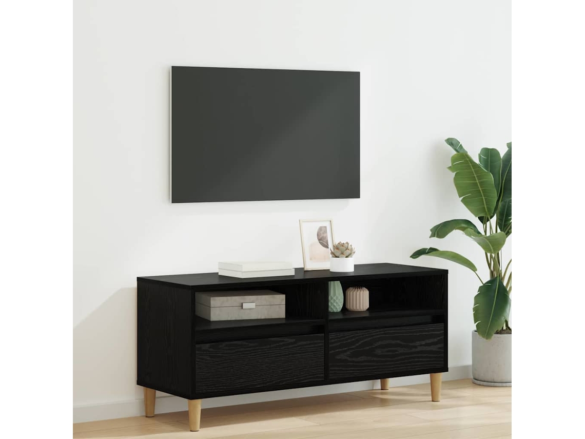 Vidaxl Gabinete Para Tv 100 X 34,5 X 44,5 Cm Carvalho Preto