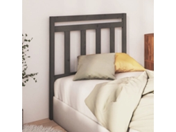 Vidaxl Cabeceira De Cama 106x4x100 Cm Pinho Maciço Cinzento