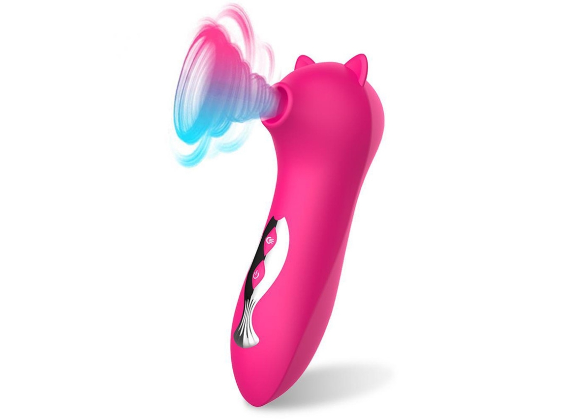 Vibrador Poderoso de 10 Frequências Estimulador de Sucção Do Mamilo Do Clitóris Vermelho ENZONS