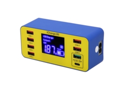 Estação de Carregamento 8 Portas 40W Rápido com Display LCD | S/MARCA