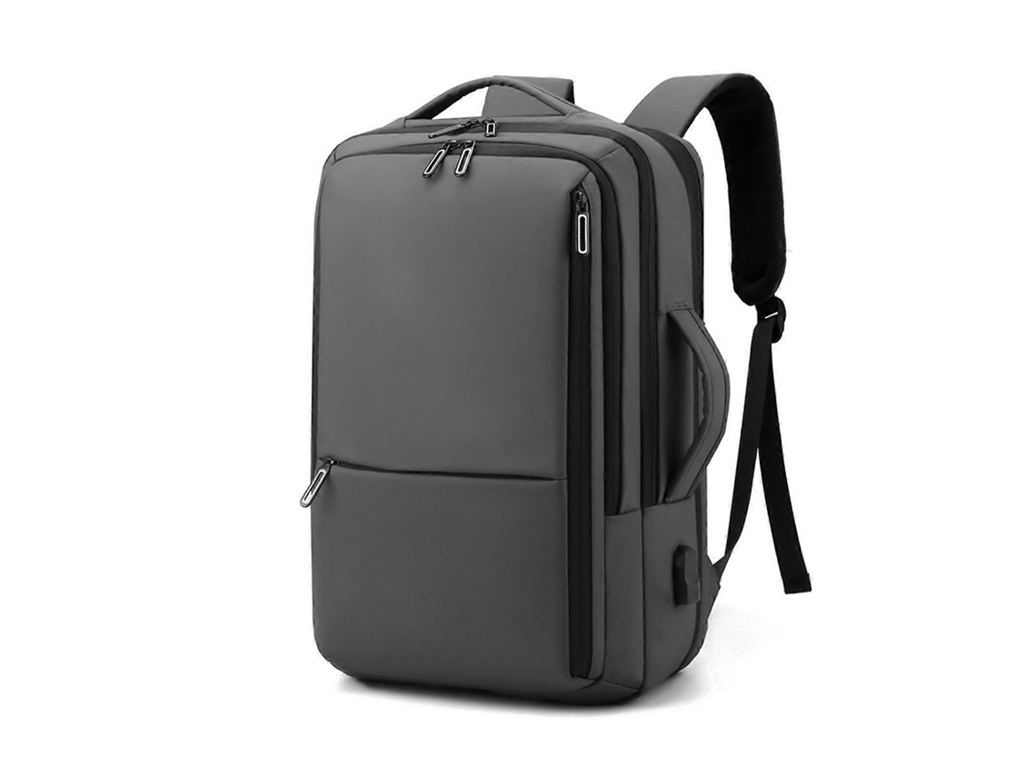 Mochila Escolar Antifurto Para Computador De 16 Polegadas Com Entrada Usb, Ideal Para Viagens, Faculdade E Negócios. Cor: Cinza.