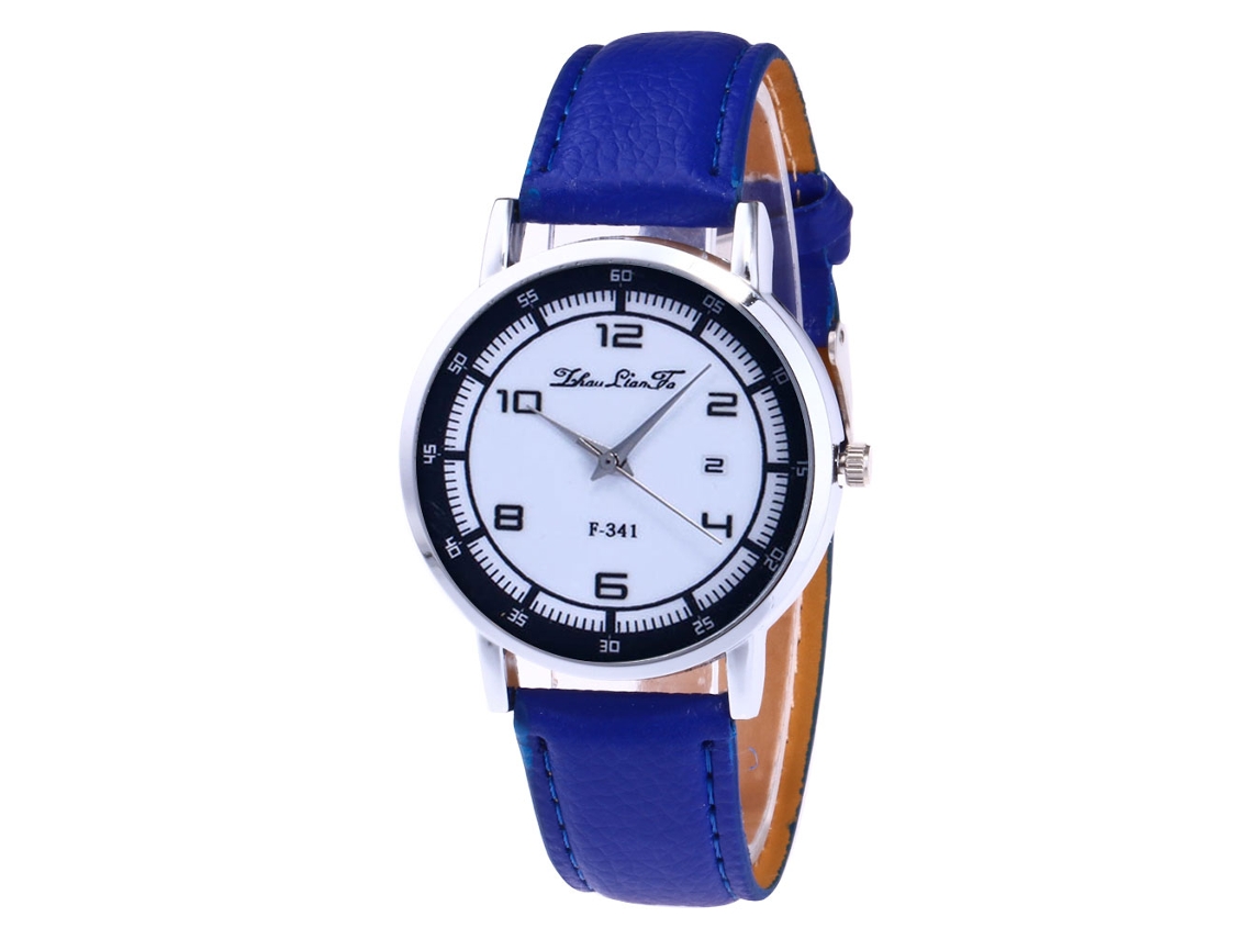 Reloj De Pulsera De Cuero Analógico De Quartzo Para Hombre Y Mujer Zhoulianfa (zafiro)