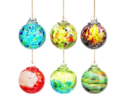 Enfeites De Natal De Vidro, Enfeites De Jardim, Vidro Soprado, Pendurados Em Janelas,
