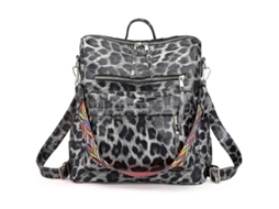 Mochila Bolsa Feminina De Couro Pu Poliéster Design Versátil Mochila Bandolera Viagem Com Fechos Ajustáveis