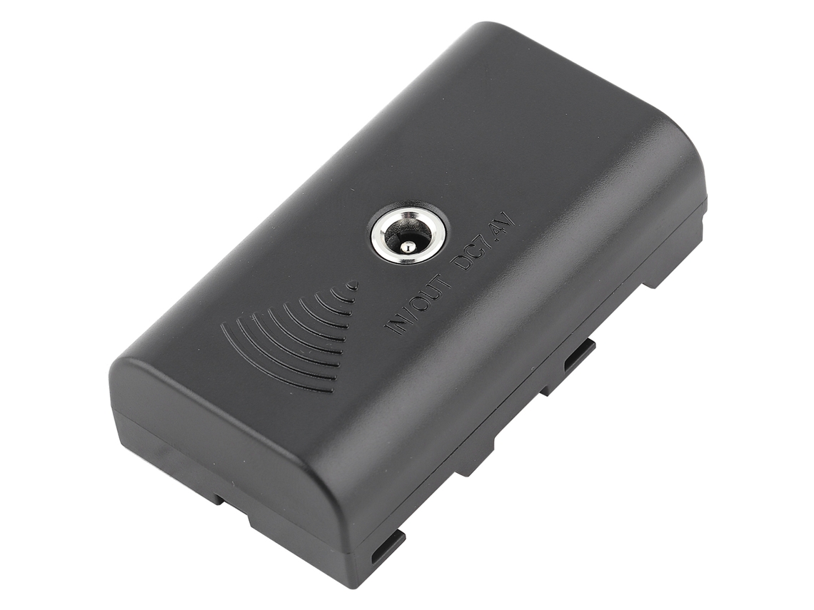Adaptador CA com bateria fictícia para Sony NP-F550 F570 F750 F970, adaptador de alimentação para lâmpada de preenchimento