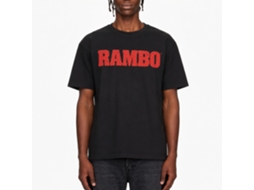 Rockinstone Rambo Movie Logo Black Adult T-shirt Size:xxl