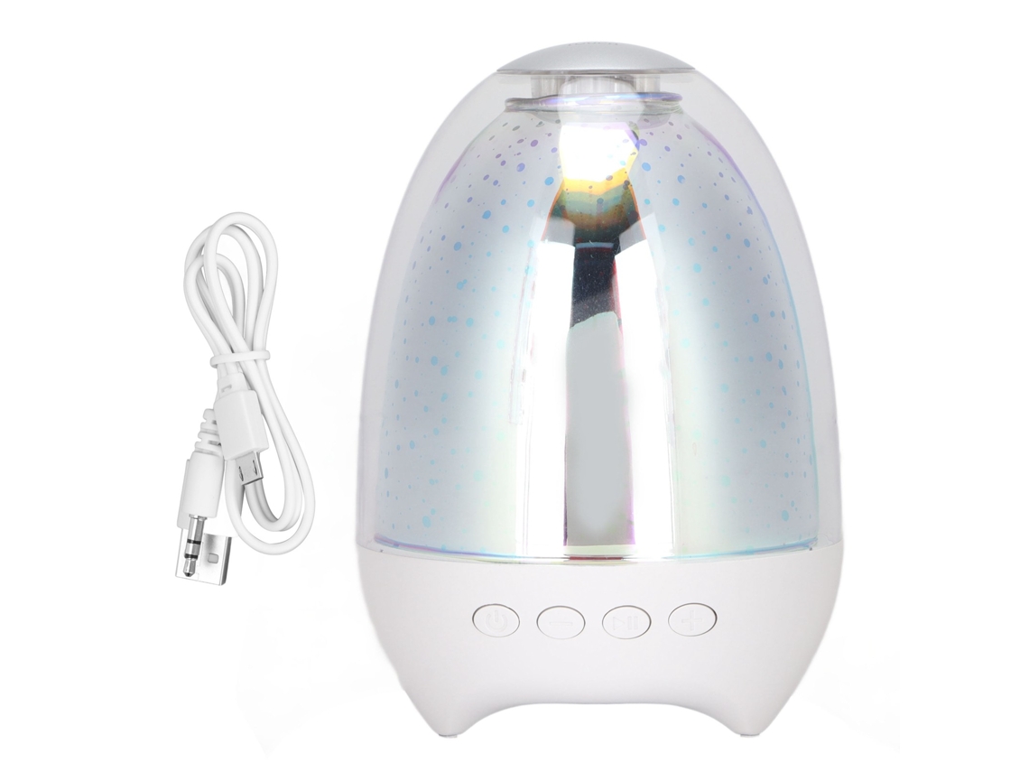 Caixa de Som Bluetooth com Luz Ambiente Led 3d, Toque de Sete Cores e Cartão EOOCOO