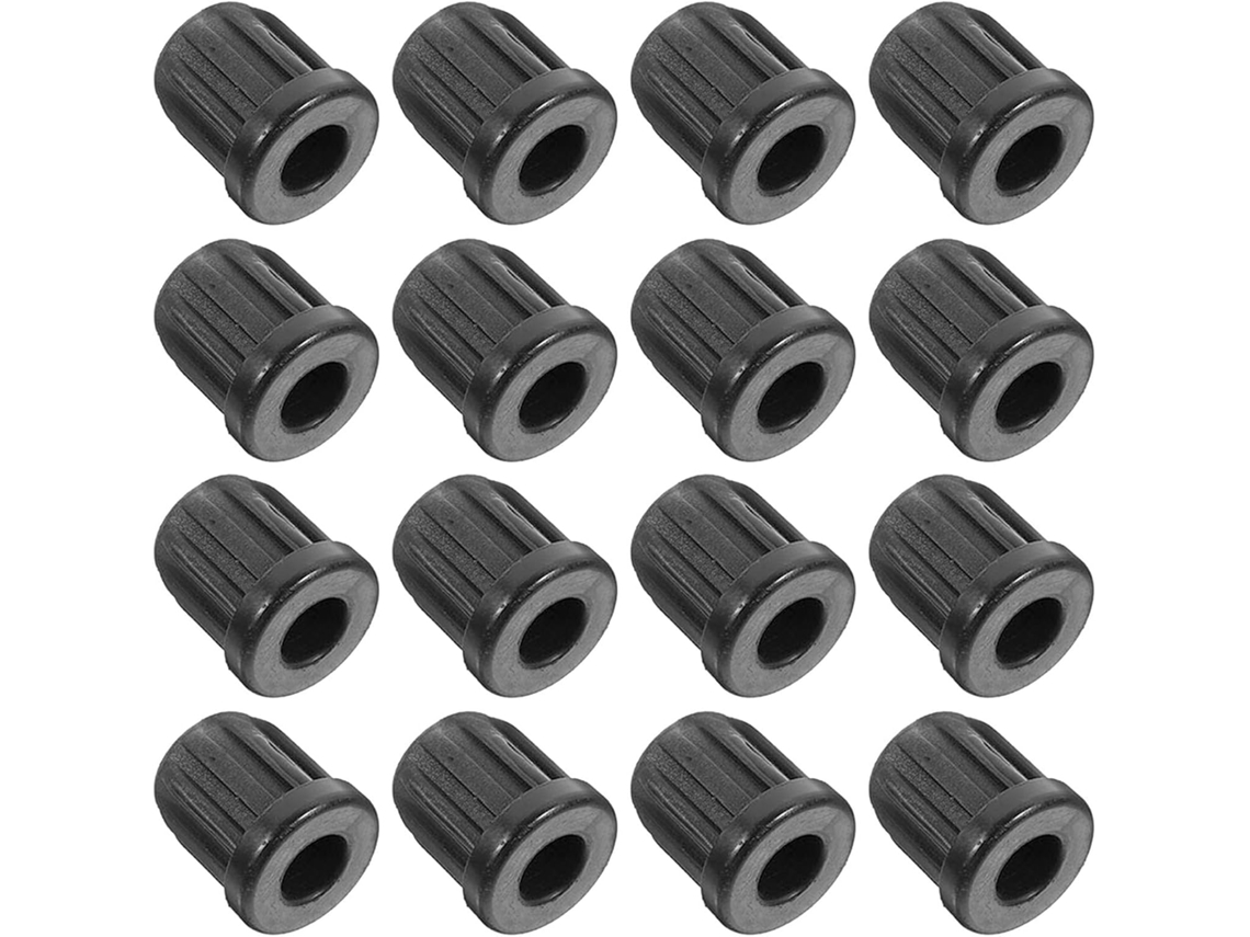 Magiclulu Conjunto De 16-protetores Plástico Preto Para Rodízios Cadeiras Escritório, Encaixe Seguro E Proteção Para O