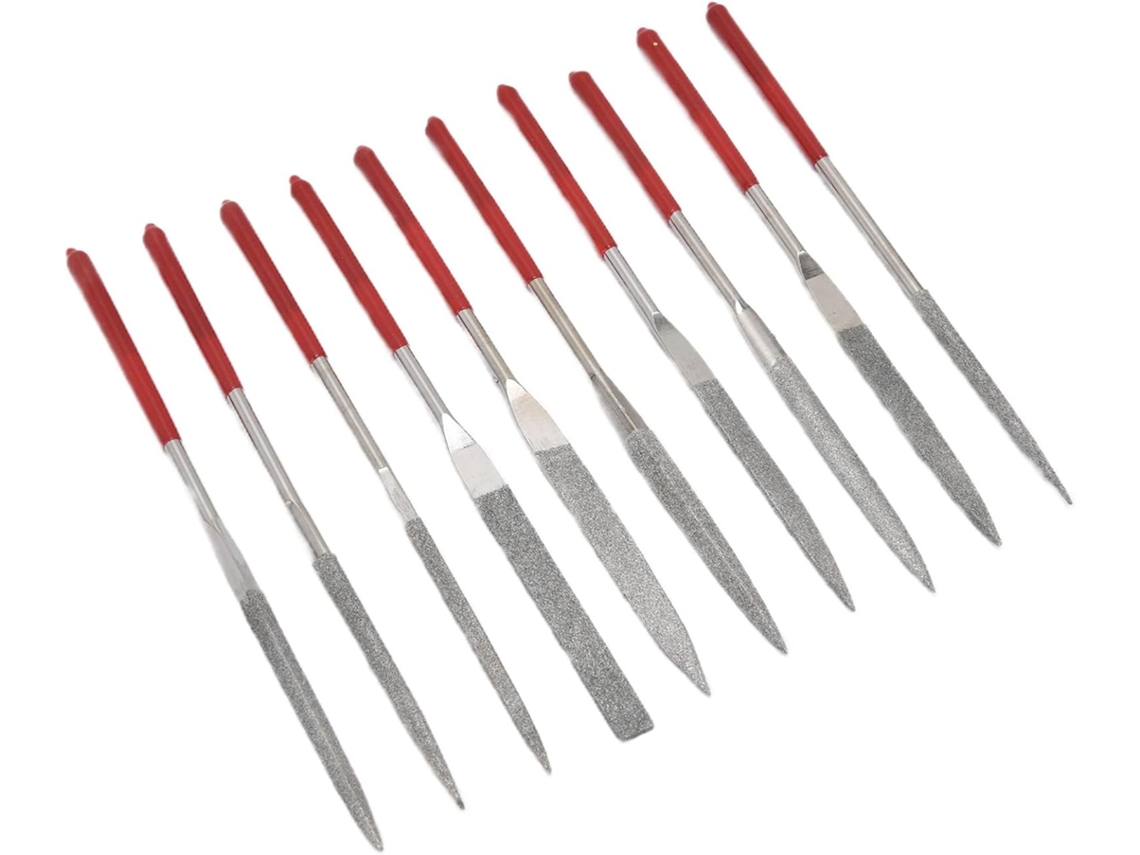 Conjunto De 10 Limas De Aço Para Modelagem E Entalhe.
