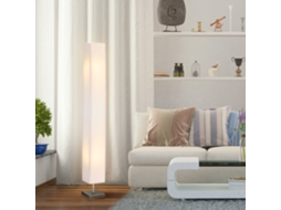 Luminária De Pé Moderna Para Sala Estar, 120 Cm, Branca, Com Interruptor.