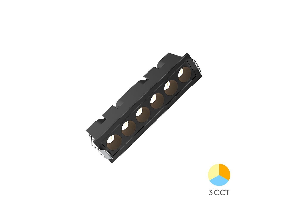 Spot Led Embutido 9w 3em1 650lm Ip20 Preto Braytron
