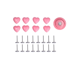 Fixador de edredom com clip coração rosa magnético S/MARCA
