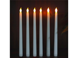 (6 Brancas) Velas De Led 6d Sem Chama, Incluindo Baterias, Velas Simuladas De Natal, Formato De Tira Longa.