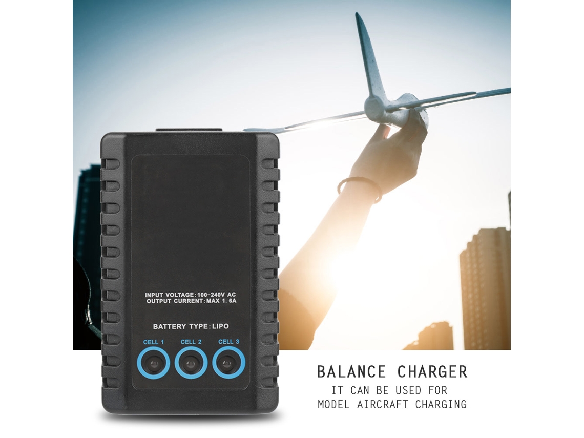Carregador Balanceador Laxiscreed 20w Para Baterias De Lithium, Preto, Compatível Com Modelos De Aviões