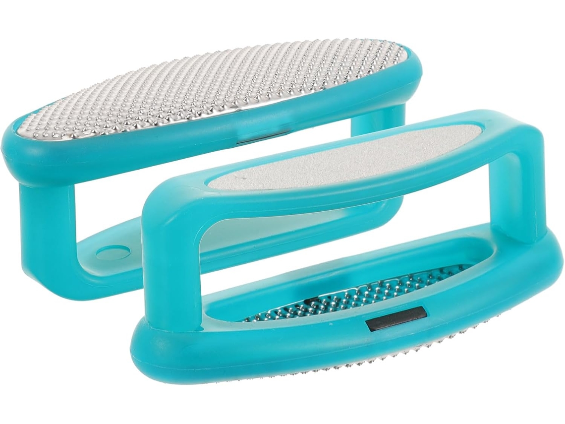 Lixa para os pés em aço inoxidável, ideal para pedicure. Leve, confortável e segura.