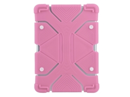 Capa De Couro De Silicone Universal (suporte Protetor) Capa Rosa Para Tablet De 8,9-12 Polegadas